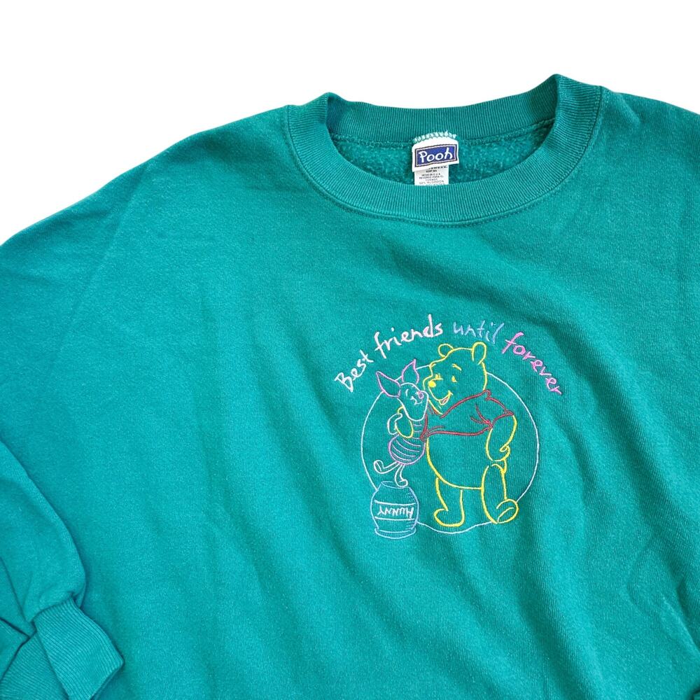Vtg 1990s Disney Winnie the Pooh Best Friends Sweatshirt Crewneck 26w/28w